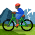 🚵🏿‍♂️ man mountain biking: dark skin tone display on Samsung